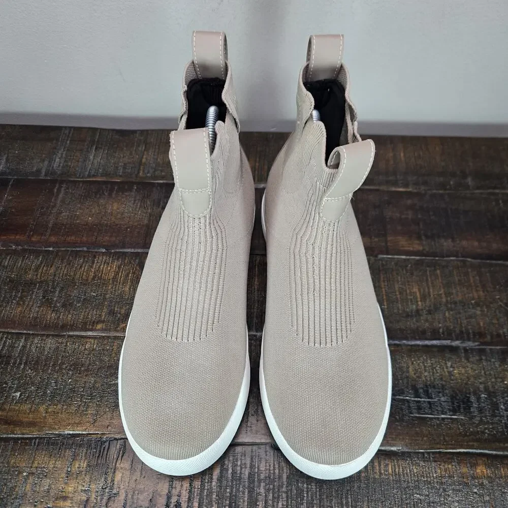 Vessi Weekend Chelsea Mens Size 7 Waterproof Shoes Shiitake Brown White